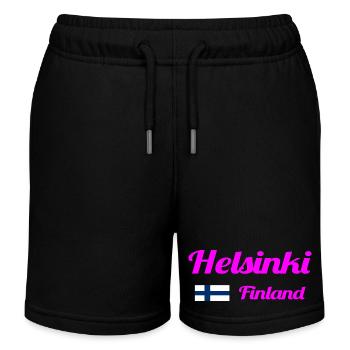 Helsinki, Finlande - Imprimés élégants - Short de jogging enfant bio Stanley/Stella - noir - Devant