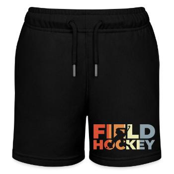 Vintage Feldhockey - Kinder Organic Joggingshorts Mini Bolter von Stanley/Stella - Schwarz - Vorne