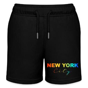 New York City Rainbow - Kinder Organic Joggingshorts Mini Bolter von Stanley/Stella - Schwarz - Vorne