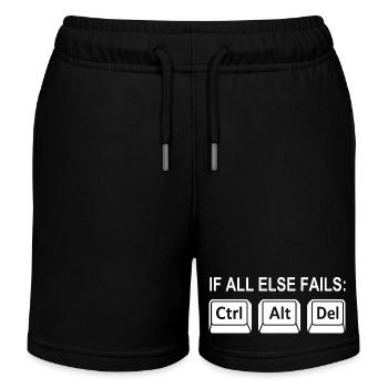 Programmierer Shortcut Geek IT Support Computer  - Kinder Organic Joggingshorts Mini Bolter von Stanley/Stella - Schwarz - Vorne