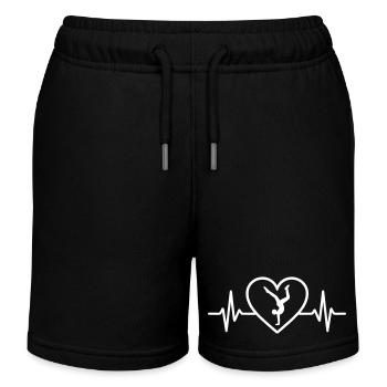 Turnen Herz Sport - Kinder Organic Joggingshorts Mini Bolter von Stanley/Stella - Schwarz - Vorne