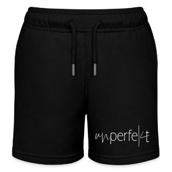 Imperfect - Self-Irony Saying Perfection - Kids Organic Sweat Shorts by Stanley/Stella - black - Front