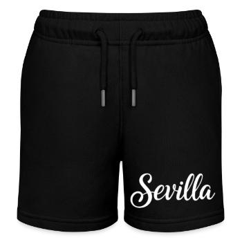 Logo manuscrit de Séville - Short de jogging enfant bio Stanley/Stella - noir - Devant