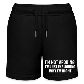 Je n’argumente pas j’ai juste raison - Short de jogging enfant bio Stanley/Stella - noir - Devant