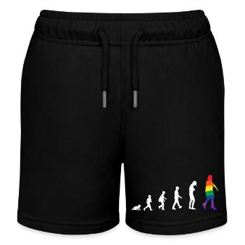 Évolution du bébé à transgenre / gay - Short de jogging enfant bio Stanley/Stella - noir - Devant