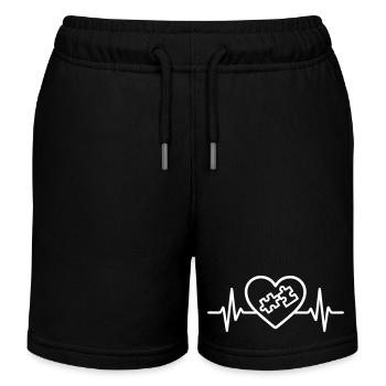 Herzpuzzle – Leidenschaftsspiel & Entspannung - Kinder Organic Joggingshorts Mini Bolter von Stanley/Stella - Schwarz - Vorne