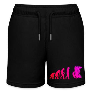 Klare Motocross Botschaft - Kinder Organic Joggingshorts Mini Bolter von Stanley/Stella - Schwarz - Vorne