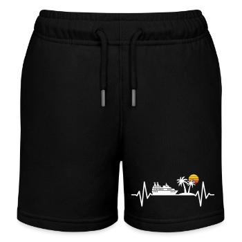 Croisière Heartbeat Croisière Vacances en bateau - Short de jogging enfant bio Stanley/Stella - noir - Devant