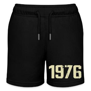 Jubilé 1976 - Short de jogging enfant bio Stanley/Stella - noir - Devant