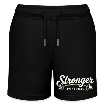 Stärkeres tägliches Langhantelgym-Workout Retro - Kinder Organic Joggingshorts Mini Bolter von Stanley/Stella - Schwarz - Vorne