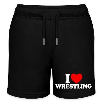 Ich liebe Wrestling - Kinder Organic Joggingshorts Mini Bolter von Stanley/Stella - Schwarz - Vorne