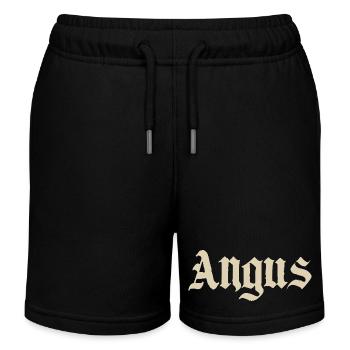 Angus Gothic Lettering – Vintage Style - Kids Organic Sweat Shorts by Stanley/Stella - black - Front