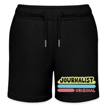 Saying journalist - Kids Organic Sweat Shorts by Stanley/Stella - black - Front