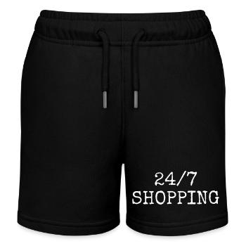 Idée cadeau pour la reine du shopping - Short de jogging enfant bio Stanley/Stella - noir - Devant