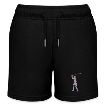Silhouette de golfeur de golf - Design Grunge blanc - Short de jogging enfant bio Stanley/Stella - noir - Devant