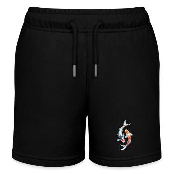 Koi Karpfen - Kinder Organic Joggingshorts Mini Bolter von Stanley/Stella - Schwarz - Vorne