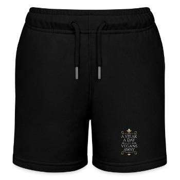Bifteck Fantaisie Anti-végétalien Doré - Short de jogging enfant bio Stanley/Stella - noir - Devant