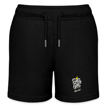 Ente Gut Alles Gut - Lustiger Spruch - Witzig - Kinder Organic Joggingshorts Mini Bolter von Stanley/Stella - Schwarz - Vorne