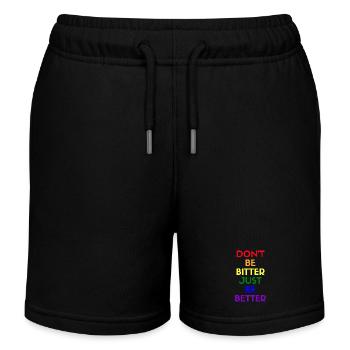don’t be bitter just be better - Short de jogging enfant bio Stanley/Stella - noir - Devant