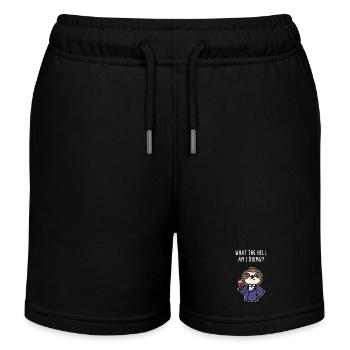 Chilling Animal Relax Sloth Statement Mammal - Kids Organic Sweat Shorts by Stanley/Stella - black - Front