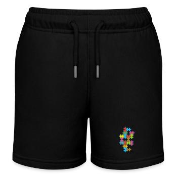 puzzle incomplet multicolore - Short de jogging enfant bio Stanley/Stella - noir - Devant