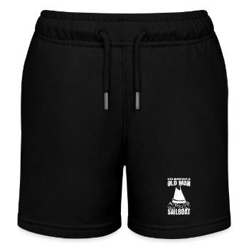 Segler Opa - Kinder Organic Joggingshorts Mini Bolter von Stanley/Stella - Schwarz - Vorne