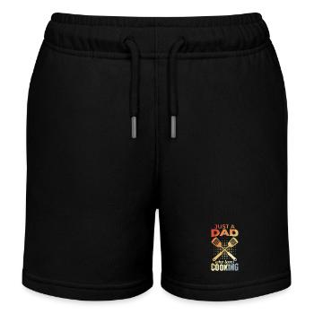 Père qui aime cuisiner - Short de jogging enfant bio Stanley/Stella - noir - Devant
