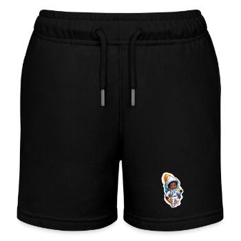 AstronauIN space - Kids Organic Sweat Shorts by Stanley/Stella - black - Front