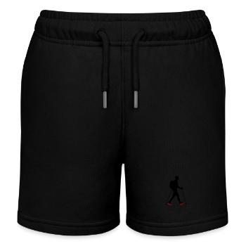 Nordic Walking Man Icon - Kids Organic Sweat Shorts by Stanley/Stella - black - Front