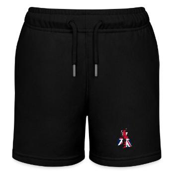 United Kingdom Flag Landscape England - Kinder Organic Joggingshorts Mini Bolter von Stanley/Stella - Schwarz - Vorne