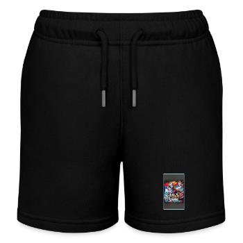 Conception du drapeau national du loup de Serbie - Short de jogging enfant bio Stanley/Stella - noir - Devant