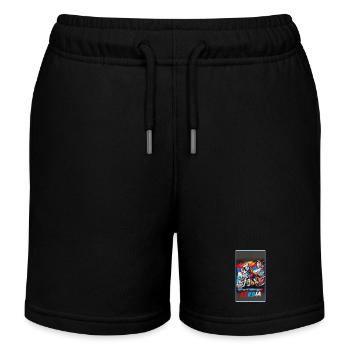 Conception du drapeau national du loup de Serbie - Short de jogging enfant bio Stanley/Stella - noir - Devant