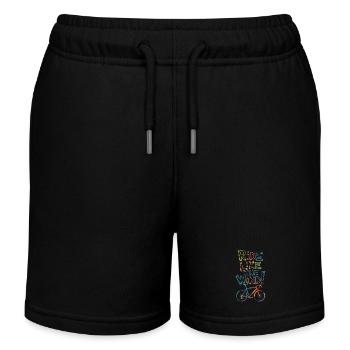 Roulez comme le vent Conception du vélo - Short de jogging enfant bio Stanley/Stella - noir - Devant
