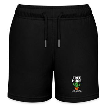 Kostenlose Umarmungen Nur ein Scherz Fass mich nicht an - Kinder Organic Joggingshorts Mini Bolter von Stanley/Stella - Schwarz - Vorne