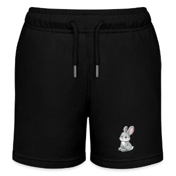 Hase - Kinder Organic Joggingshorts Mini Bolter von Stanley/Stella - Schwarz - Vorne
