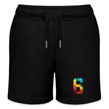 NR. 6 NUMMER 6 COLLEGE 6. GEBURTSTAG - Kinder Organic Joggingshorts Mini Bolter von Stanley/Stella - Schwarz - Vorne
