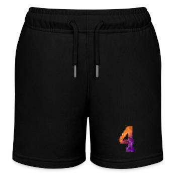 NON. 4 NUMÉRO 4 COLLÈGE 4E ANNIVERSAIRE - Short de jogging enfant bio Stanley/Stella - noir - Devant