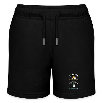 Special Needs School Teacher Special Education Pedagogue - Kids Organic Sweat Shorts by Stanley/Stella - black - Front