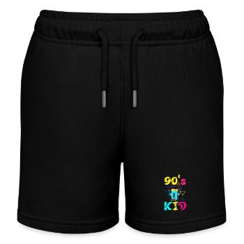 90s Kid Forever – Retro-T-Shirt für Fans der 90er - Kinder Organic Joggingshorts Mini Bolter von Stanley/Stella - Schwarz - Vorne