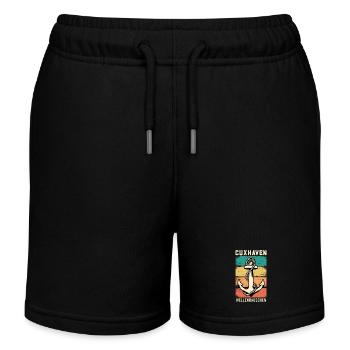 Vacances en mer du Nord CUXHAVEN BRUIT DE VAGUE Drôle - Short de jogging enfant bio Stanley/Stella - noir - Devant