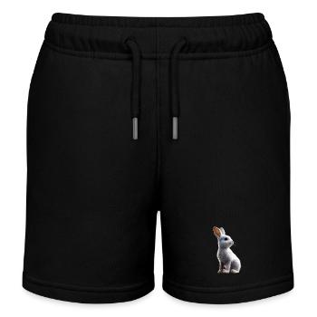 Mountain Rabbit Arctic Hare Albino Rabbit White Rabbit - Kids Organic Sweat Shorts by Stanley/Stella - black - Front