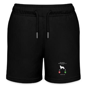 Cavalier King Charles Spaniel ruft Design - Kinder Organic Joggingshorts Mini Bolter von Stanley/Stella - Schwarz - Vorne