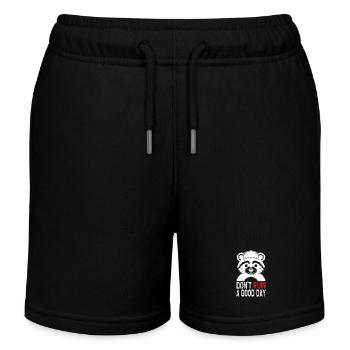 Panda Spruch Dont Ruin a Good Day - Kinder Organic Joggingshorts Mini Bolter von Stanley/Stella - Schwarz - Vorne