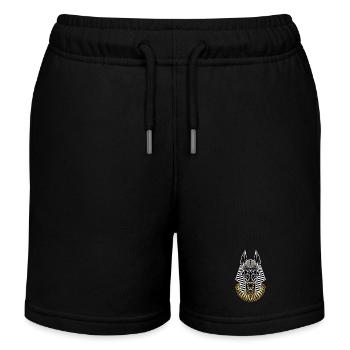 Masque Égyptien Anubis Or et Blanc Totem Divin - Short de jogging enfant bio Stanley/Stella - noir - Devant
