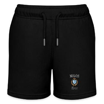 Milos Griechenland Wappen Krone – Reise Souvenir - Kinder Organic Joggingshorts Mini Bolter von Stanley/Stella - Schwarz - Vorne