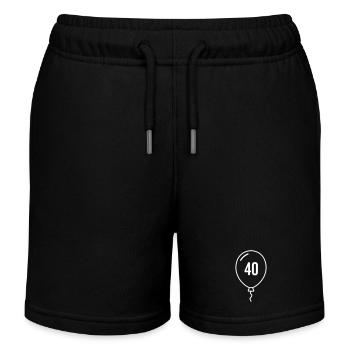 Luftballon Zahl 40 – Runder Geburtstag Design - Kinder Organic Joggingshorts Mini Bolter von Stanley/Stella - Schwarz - Vorne