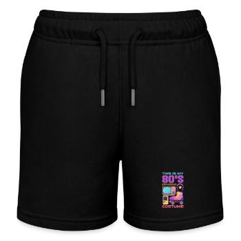 Retour rétro au design vintage des années 80 - Short de jogging enfant bio Stanley/Stella - noir - Devant
