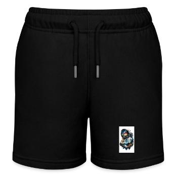 Sternenhelm Landscape Tour - Kids Organic Sweat Shorts by Stanley/Stella - black - Front