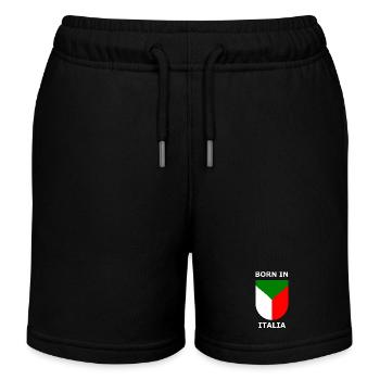 Geboren in Italia Schild - Kinder Organic Joggingshorts Mini Bolter von Stanley/Stella - Schwarz - Vorne