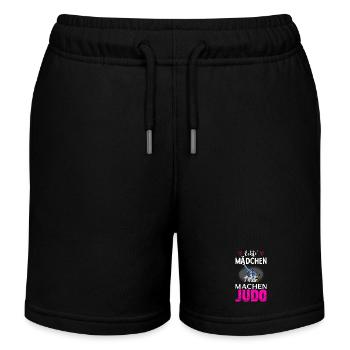Echte Mädchen Machen Judo - Kinder Organic Joggingshorts Mini Bolter von Stanley/Stella - Schwarz - Vorne